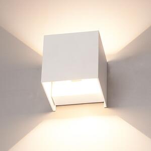 Nástěnné svítidlo, krychle 10cm x 10cm Barva: Bílá