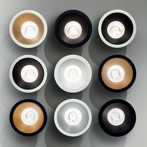 Ideal Lux Stropní vestavné bodové svítidlo LED GAME ROUND Barva: Černá, Teplota světla: 3000 K, Barva materiálu: Zlatá