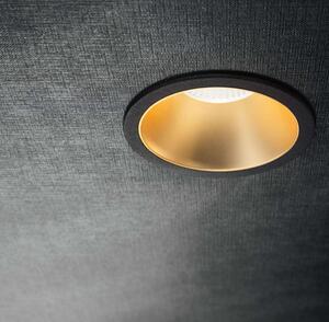 Ideal Lux Stropní vestavné bodové svítidlo LED GAME ROUND Barva: Černá, Teplota světla: 3000 K, Barva materiálu: Stříbrná