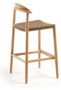 Venkovní barová židle z eukalyptového dřeva Kave Home Glynis