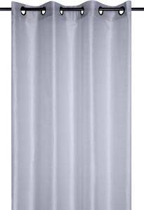 Dekorační záclona s kroužky LINWOOD stříbrná 140x260 cm (cena za 1 kus) France