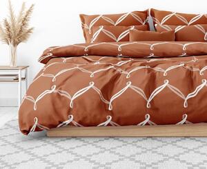 Goldea bavlněné ložní povlečení deluxe - designová lana na skořicovém 140 x 220 a 70 x 90 cm