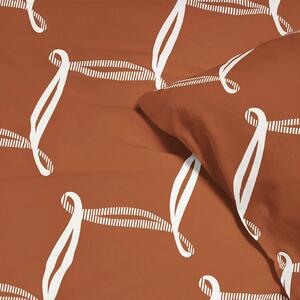 Goldea bavlněné ložní povlečení deluxe - designová lana na skořicovém 240 x 200 a 2ks 70 x 90 cm