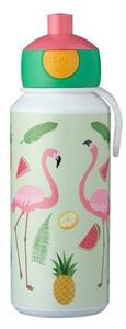 Láhev na pití vyskakovací 400 ml - tropical flamingo, mepal