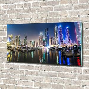 Foto obraz skleněný horizontální Noční Dubai osh-56151340