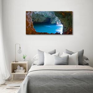Moderní skleněný obraz z fotografie Mořská jeskyně osh-56239954