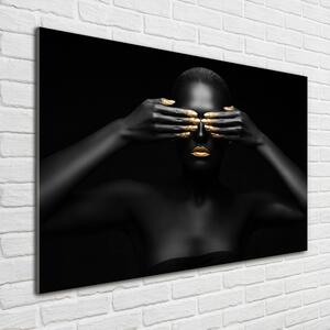 Fotoobraz na skle Žena v černém osh-56248065