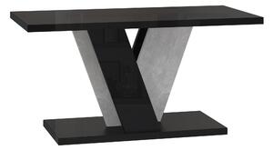 Konferenční stolek Viney Barva: černý lesk/kámen
