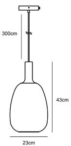 Závěsné svítidlo Nordlux Alton, kouřové sklo Průměr: Ø 23 cm