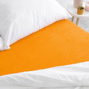 Goldea prostěradlo froté exclusive pro vysoké matrace - oranžové 140 x 200 cm
