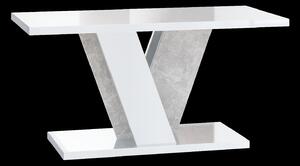 Konferenční stolek Viney Barva: bílý lesk/ kámen