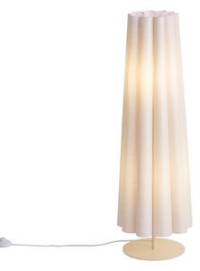 Japandi stojací lampa béžová s látkovým stínidlem 95 cm se 2 světly - Jenni