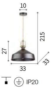 Ideal Lux Závěsné svítidlo ERIS- 2 SP1, Ø 33 Barva: Bílá