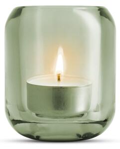 Skleněný svícen na čajovou svíčku Acorn Leaf Green - set 2 ks