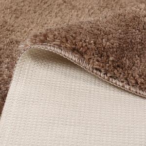 Goldea koupelnová předložka / kobereček s vyšším chlupem a výkrojem 50x60 cm - kávová 50 x 60 cm