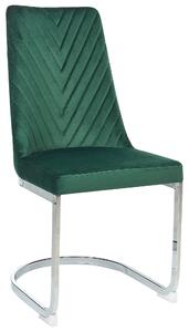 Umělý samet Konzolová židle Sada 2 ks Smaragdová ALTOONA