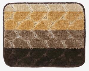 Goldea koupelnová předložka / kobereček s vyšším chlupem 50x40 cm - béžové pruhy 50 x 40 cm