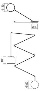 Redo Závěsné svítidlo DODO, Ø 16cm, kabel 5m Barva: Bílá