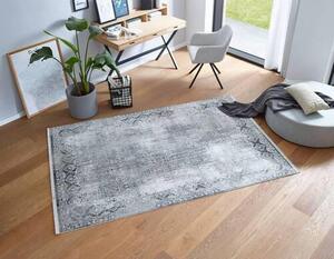 TKANÝ KOBEREC, 80/150 cm krémová, šedá, světle šedá, tmavě šedá - Tkané koberce
