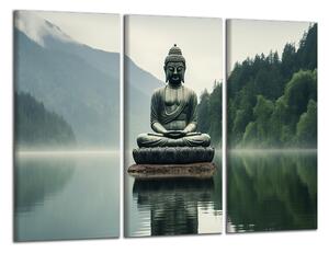 Obraz na plátně Budha na jezeře