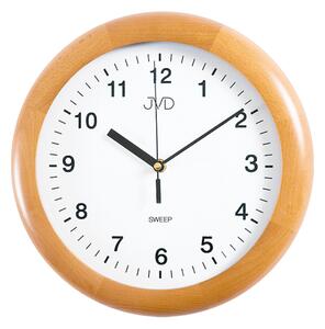 JVD Čitelné netikající tiché dřevěné nástěnné hodiny JVD NS2341/68 (tiché netikající hodiny s plynulým chodem)