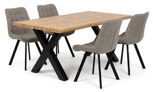 Vikio Jídelní set pro 4 osoby 160x90 cm dub-béžová VJS116-41L