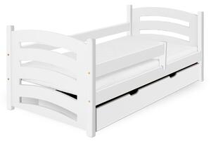 Dětská postel Mela 80 x 160 cm, bílá s lamelovým roštem