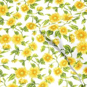 Goldea bavlněné ložní povlečení - slunečnice 150 x 200 a 50 x 60 cm