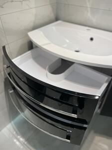 Kingsbath Vanessa Black 110 koupelnová skříňka s umyvadlem Orientace: Levá