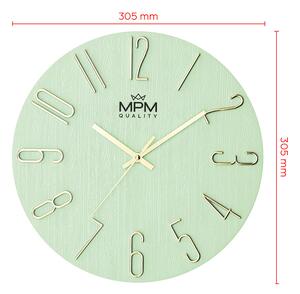 Plastové designové hodiny zelené MPM Primera - B
