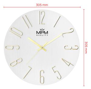 Plastové designové hodiny bílé MPM Primera - A
