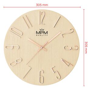 Plastové designové hodiny růžové MPM Primera - C