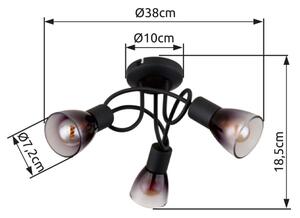 Globo 54312-3D - Přisazený lustr SATELLA 3xE14/25W/230V černá