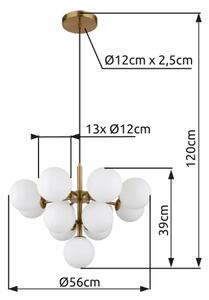 Globo 56143-13G - Lustr na lanku GRAPPY 13xG9/5W/230V pr. 56 cm zlatá