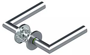 Dveřní kování QOLIBRI Smartbloc WC 1106 - R (Nerez), klika/klika s uzamykáním levá, Uzamykání na klice, Nerez