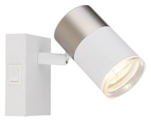 Globo 57851-1 - Nástěnné bodové svítidlo BRISBON 1xGU10/25W/230V bílá/chrom