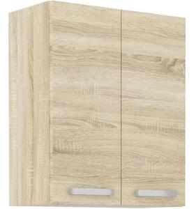 Vysoká skříňka se 2 výklopnými dvířky - Imitace dub Sonoma - š 60 cm x hl 31,6 x v 72 cm - LASSEN