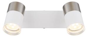 Globo 57851-2 - Bodové svítidlo BRISBON 2xGU10/25W/230V bílá/chrom