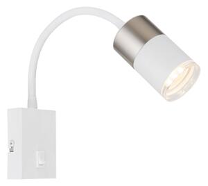 Globo 57851W - Nástěnné bodové svítidlo BRISBON 1xGU10/25W/230V bílá/chrom