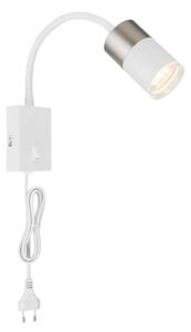 Globo 57851W - Nástěnné bodové svítidlo BRISBON 1xGU10/25W/230V bílá/chrom
