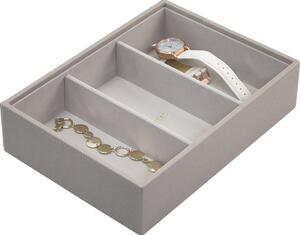 Krabička na šperky Stackers se 3 přihrádkami classic taupe