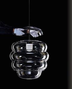 Bomma Luxusní závěsné svítidlo Blimp medium, ø 45 cm Barva skla: černá montura, čiré sklo