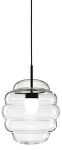 Bomma Luxusní závěsné svítidlo Blimp small, ø 30 cm Barva skla: černá montura, čiré sklo