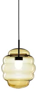 Bomma Luxusní závěsné svítidlo Blimp small, ø 30 cm Barva skla: černá montura, amber