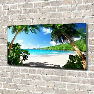 Foto obraz skleněný horizontální Seychely pláž osh-61515092