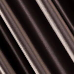 Eurofirany Hnědý saténový závěs na kroužcích SPECIAL 140x250 cm