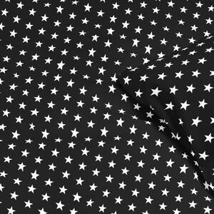 Goldea dětské bavlněné povlečení - vzor 541 bílé hvězdičky na černém 140 x 200 a 70 x 90 cm