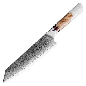 Kiritsuke nůž z damaškové oceli SaKuRo White Resin 20,3 cm