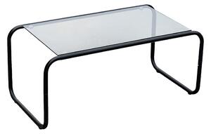 Černý konferenční stolek se skleněnou deskou 40x80 cm Ventana – Leitmotiv