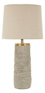 Světle šedá/krémová keramická stolní lampa s textilním stínidlem (výška 73 cm) Lima – Mauro Ferretti